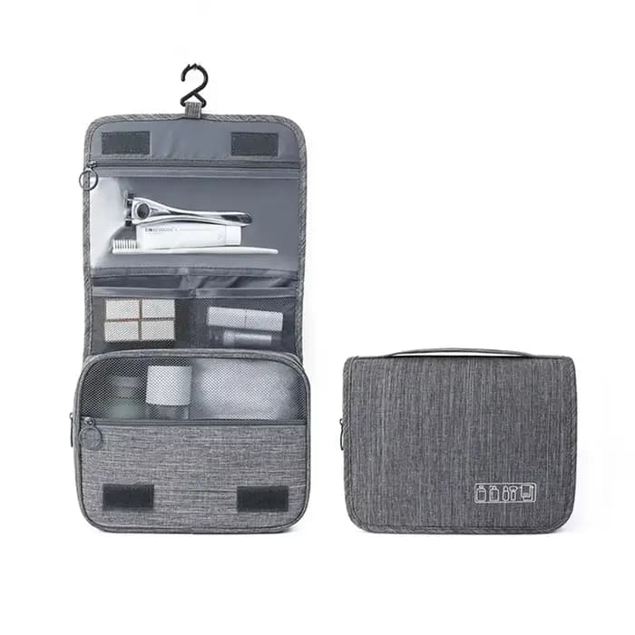 Trousse de toilette Portable avec crochet de suspension, sac de rangement de cosmétiques de salle de