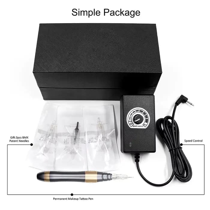 Biomaser Machine à tatouer professionnelle stylo rotatif pour maquillage Permanent sourcil lèvre Mic