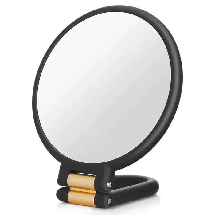Miroirs grossissants à main avec poignée, pour voyage, Double face, HD, vanité de maquillage, bureau