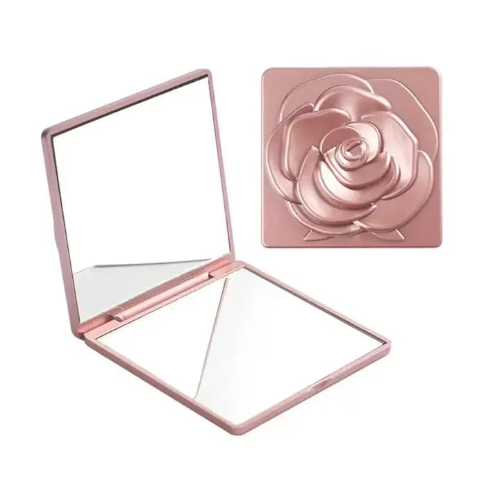 Miroir de maquillage pliable Portable, Vintage Rose, miroir de vanité Double face, haute clarté, mir