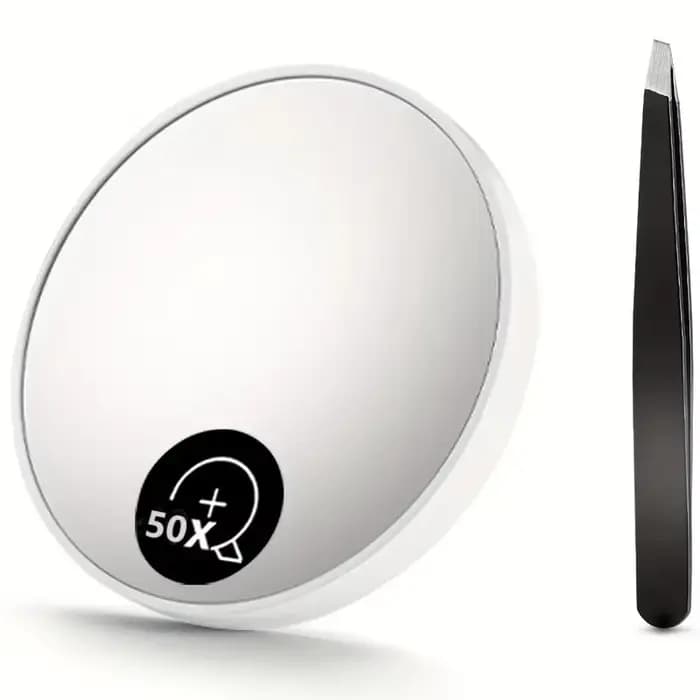 Mini miroir grossissant 50X, ventouse Portable, miroir cosmétique, clarté en déplacement, miroir gro