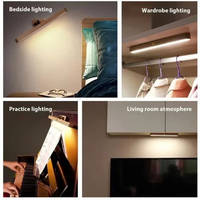 Lampe de miroir sans fil en bois, veilleuse LED réglable, éclairage de lecture, lampe murale de chev