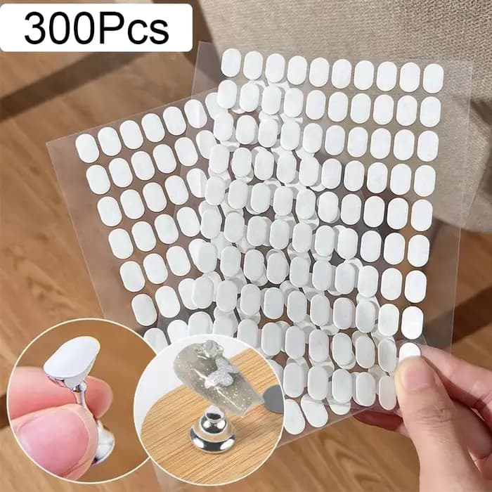 300 pièces de bandes adhésives double face pour supports d'ongles, transparentes, sans trace, pour m