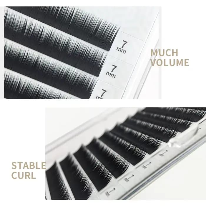 GAHAMACA sous les cils 5mm/6mm/7mm cils individuels Extensions de cils doux naturels J/C Curl faux C