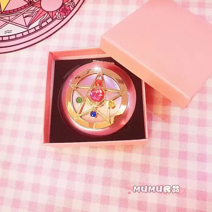 MIRROR pliant Sailor Moon, dessin animé japonais Tsukino Usagi, bâton magique, étui étoile en crista