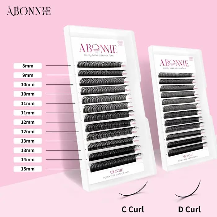 Abonnie Angel Lashes – Extensions de cils individuels pré-faits en forme de fleur 5D, cils effilés p
