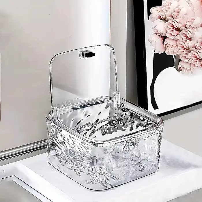 Boîte de rangement pour accessoires de cheveux, organisateur de cheveux en acrylique transparent pou