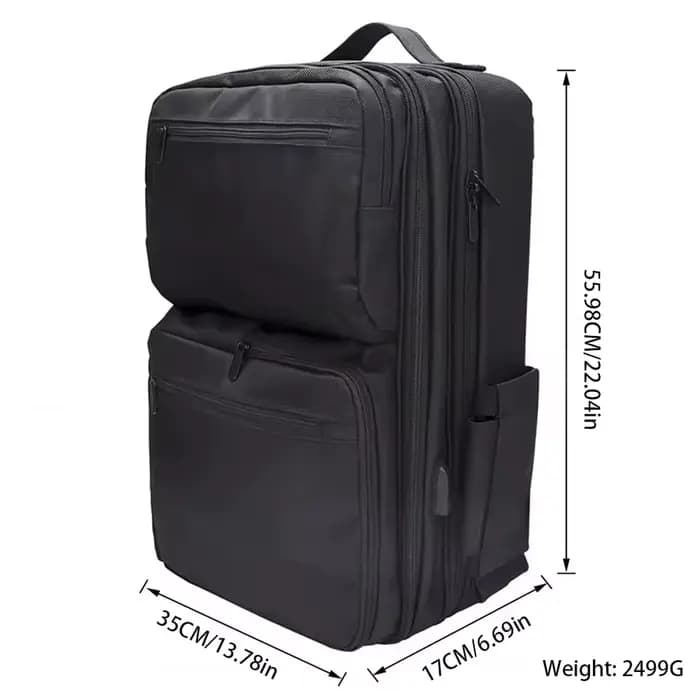 Sac à dos de voyage de maquillage avec grand sac coulissant de rangement de cosmétiques, plateaux de