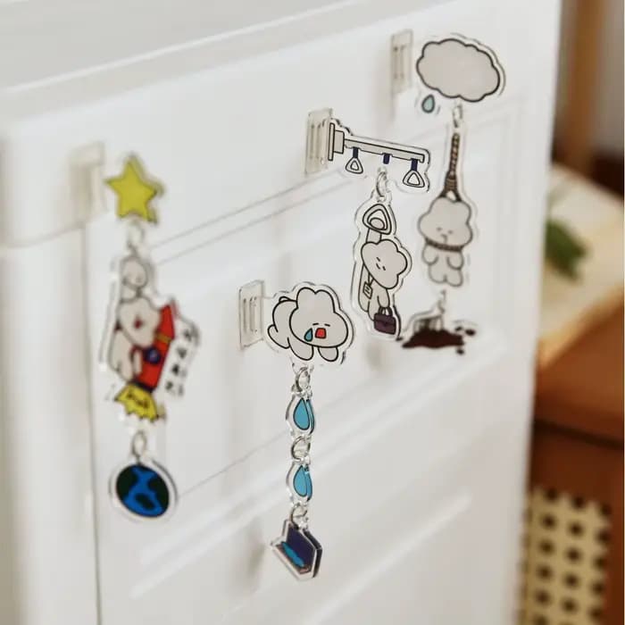 Décoration de bureau pour employés de bureau, ornements en forme de lapin, en acrylique, créatif, dr