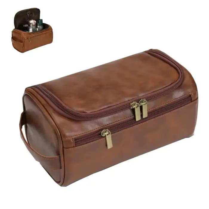Trousse de Toilette en Cuir pour Hommes et Femmes, Trousse de Toilette Suspendue pour Hommes, Trouss