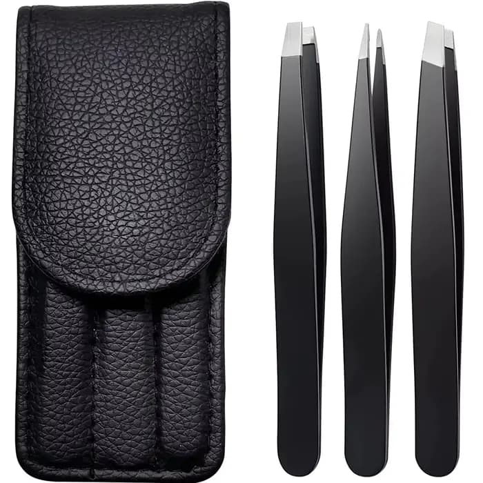 Ensemble de pincettes 3-4 pièces, pincettes à pointe pointue de précision pour sourcils en acier ino
