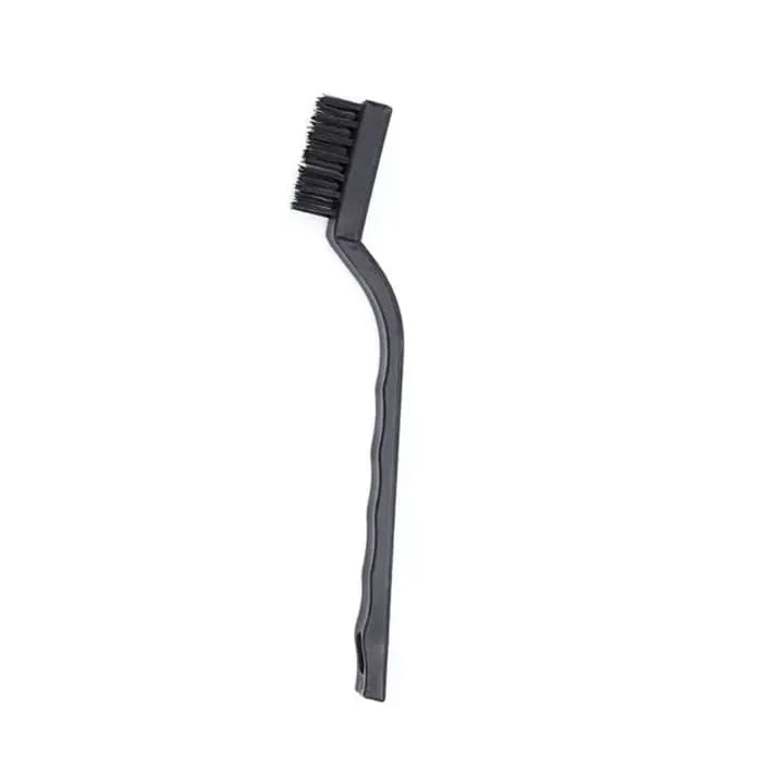 Jeu de brosses métalliques, poils en Nylon/laiton/acier inoxydable avec poignée incurvée pour la rou