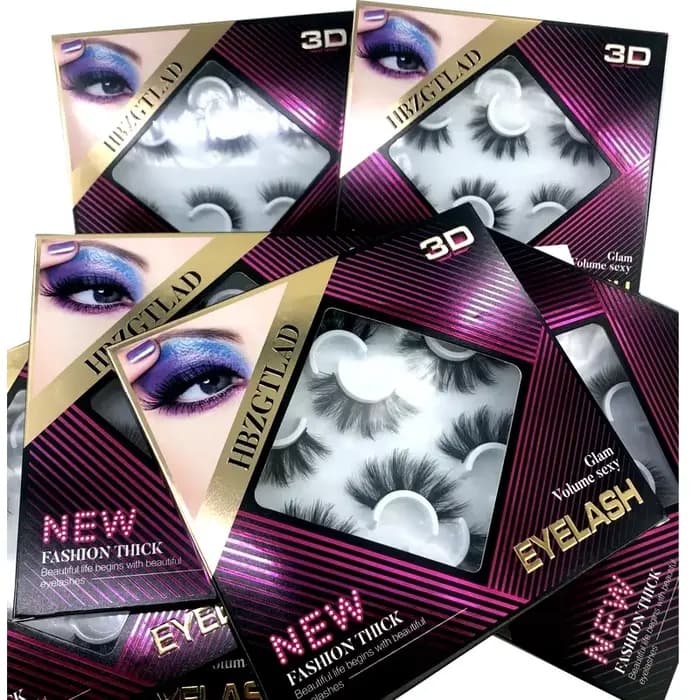 Nouveau 6 paires 10-25mm faux cils 100% cils de vison cils de vison naturel Volume dramatique Extens