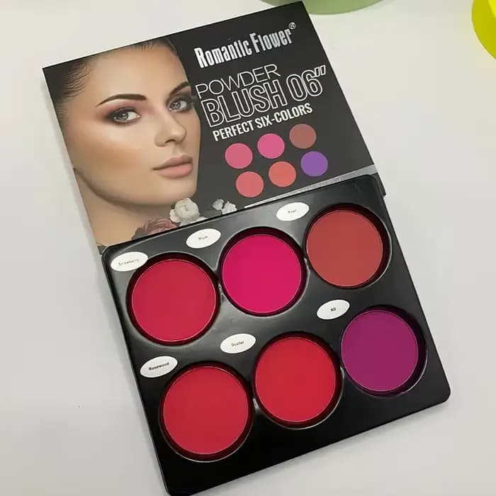 Palette de fard à joues 6 couleurs, grande taille, maquillage de contouring naturel, palette de fard
