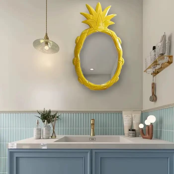 Miroir de maquillage ornement Design moderne Art esthétique miroir en macramé Kawaii créatif Espejo 
