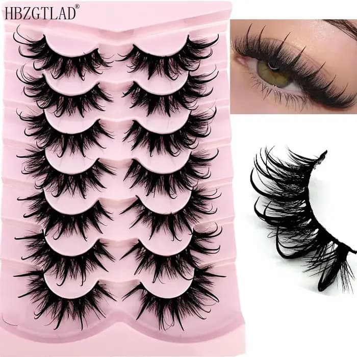 Nouveau 7 paires Design cils Manga humides 3D Extensions de cils moelleux maquillage mode longs épai