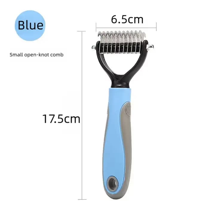Brosse de toilettage double face pour animaux de compagnie - Outil de démêlage et de réduction des p