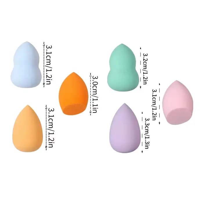 Éponges de maquillage sans latex, 10/20/25/50/100 pièces |   Couleurs et formes aléatoires pour liqu