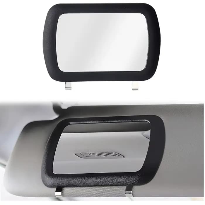 Pare-soleil de voiture, miroir de vanité à clipser, maquillage intérieur automobile, miroir d'ombrag