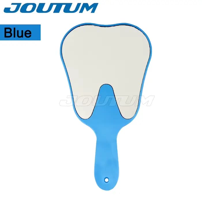 Miroir buccal dentaire en forme de dent avec poignée, miroir de maquillage pour examen de bouche den