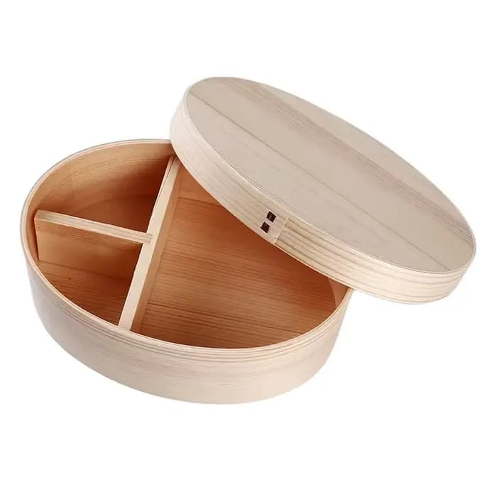 Boîtes à Bento de Style japonais, boîte à déjeuner en bois, pique-nique Portable pour enfants étudia