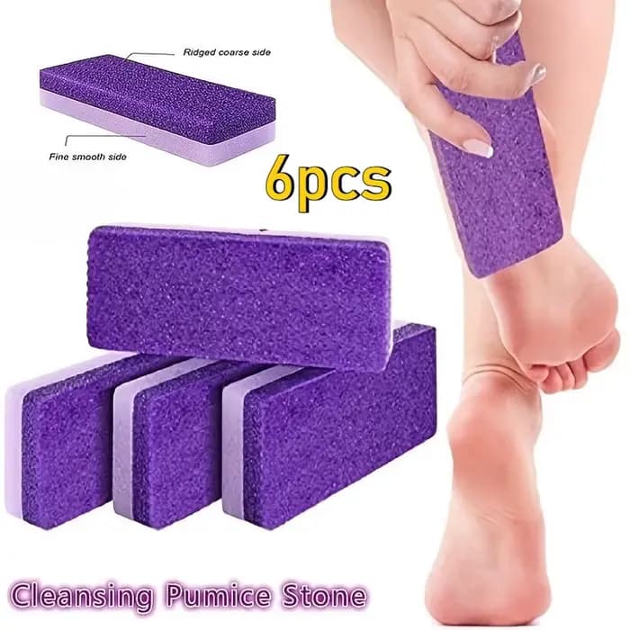 6 éponges ponceuses réutilisables pour les pieds, exfoliantes pour les callosités, éliminateurs de p