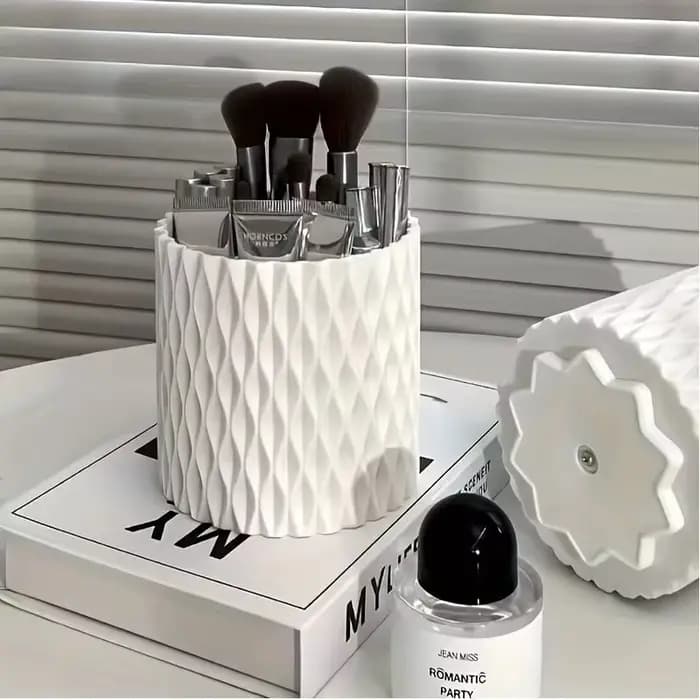 Seau pour pinceaux de maquillage, Rotation à 360 degrés, grande capacité, rouge à lèvres, crayon à s