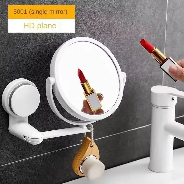 Miroir mural à bras pliant, miroir de salle de bain extensible sans perceuse, miroir de salle de bai
