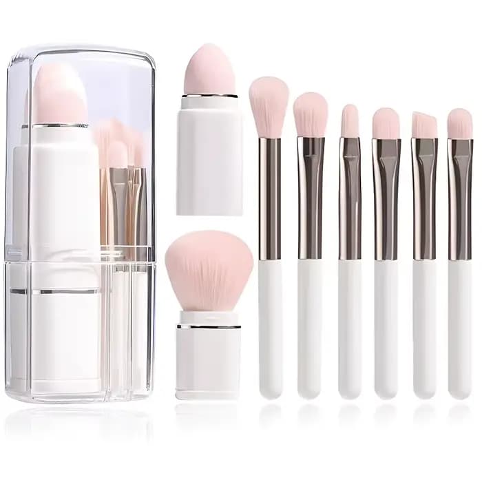 Mini kit de pinceaux de maquillage de voyage, petit ensemble portable, pinceau à poudre, tube de ran