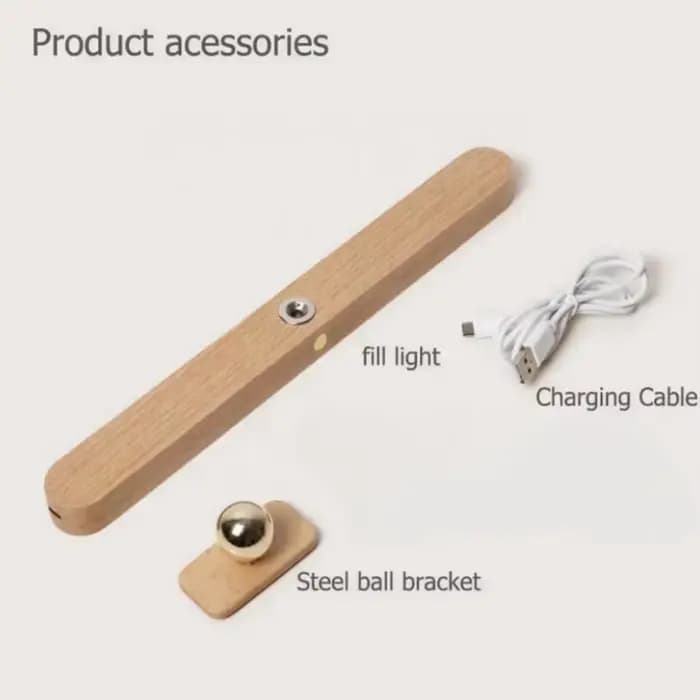 Lampe de miroir sans fil en bois, veilleuse LED réglable, éclairage de lecture, lampe murale de chev