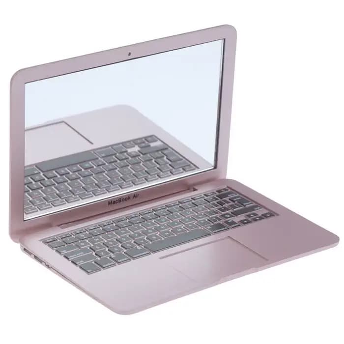 Mini miroir d'ordinateur portable pour filles, miroir cosmétique, forme d'ordinateur portable, miroi