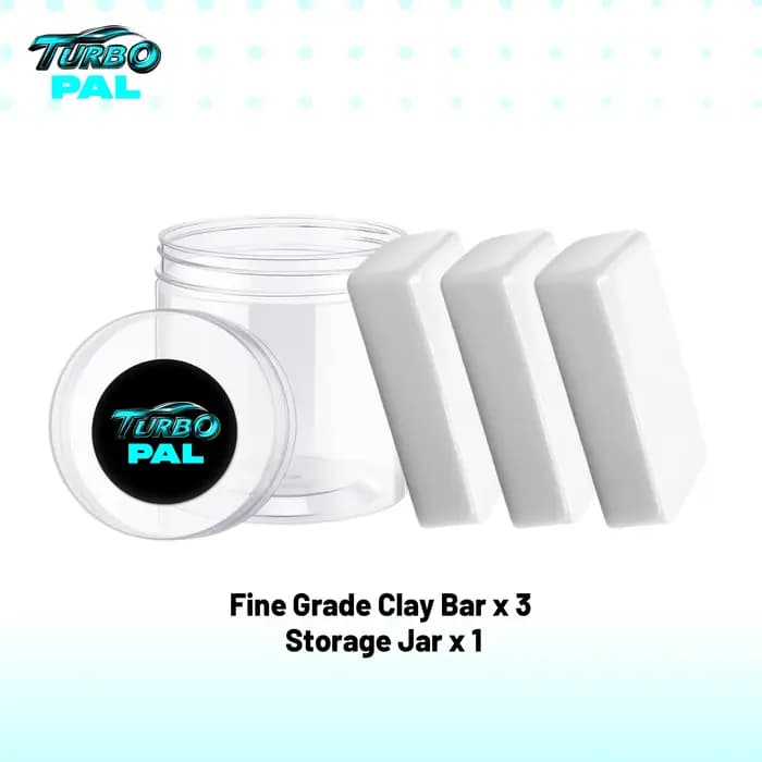 TURBOPAL 3 pièces Kit de barre d'argile de détail blanc coupe fine, décontamination de la peinture d