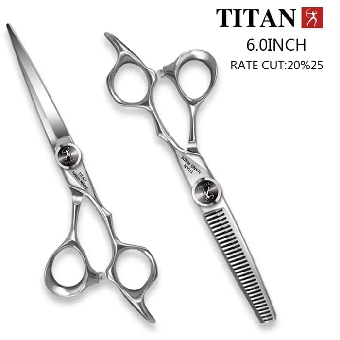 TITAN ciseaux de coiffeur professionnels ciseaux de coiffeur coupe de cheveux ensemble d'amincisseme