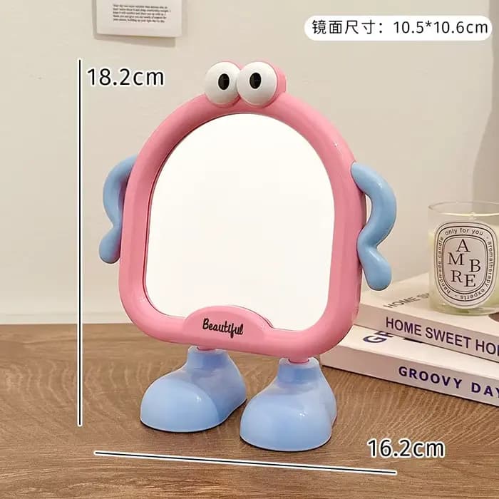 Miroir de maquillage portable HD pour bureau, petite table de maquillage, chambre à coucher, dortoir