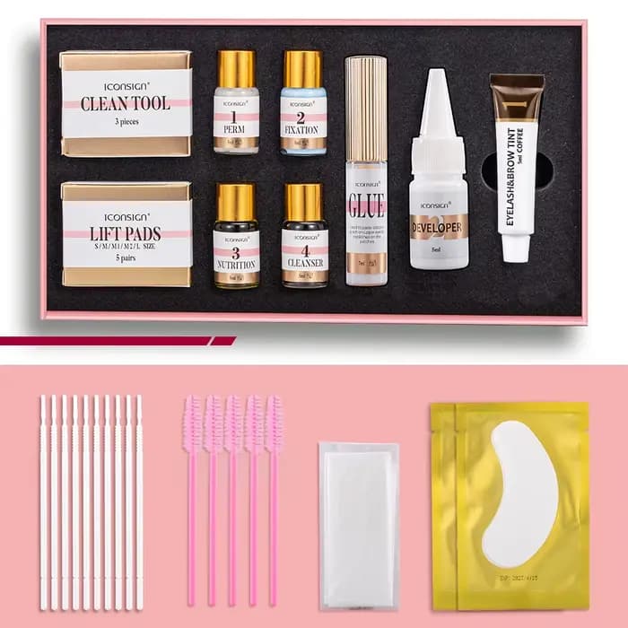 ICONSIGN-Kit professionnel de lifting et de teinte des cils, outils de maquillage pour les yeux, liv
