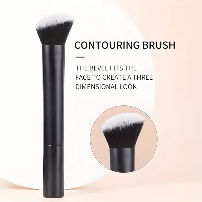 1 pinceau coudé pour blush et contour, pinceau de maquillage, pinceau pour fond de teint, parfait po