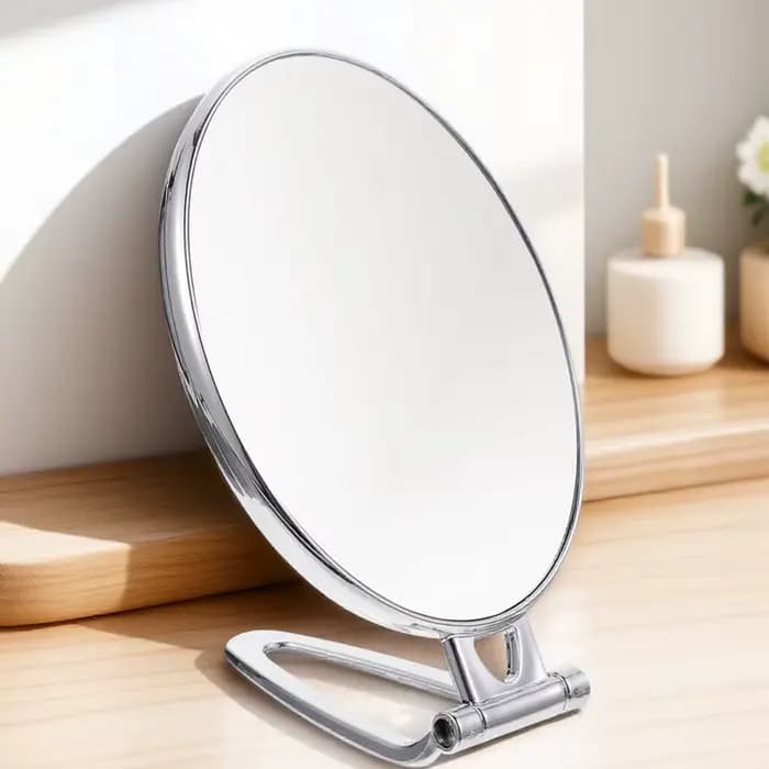 Miroir portatif grossissant Double face 3X, pour maquillage, rasage, épissage de fil dentaire, suppo