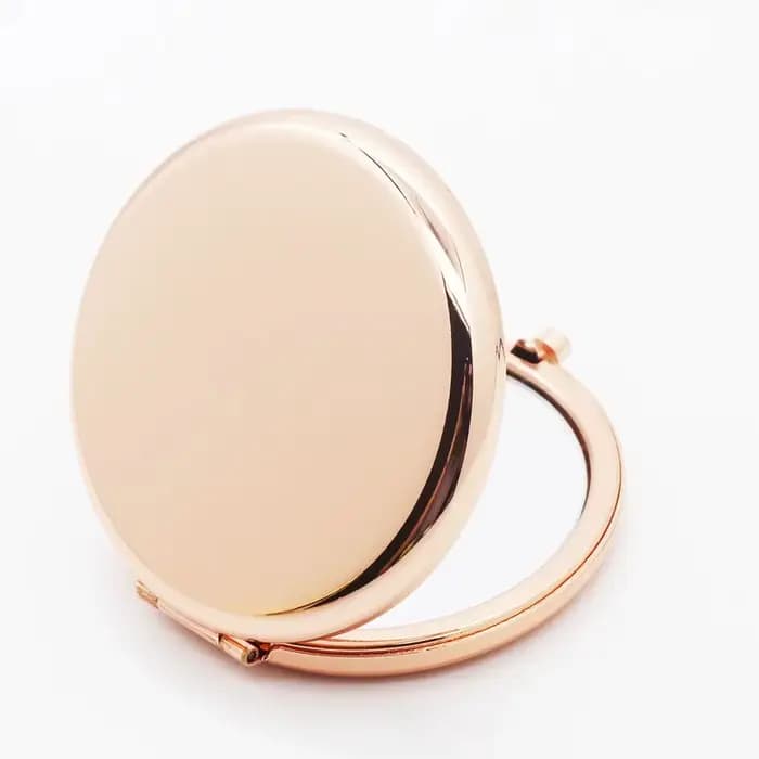 Miroirs de maquillage compacts personnalisés avec boîte à ruban blanc, miroir de poche portable, fêt