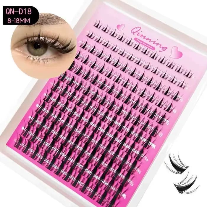 Nouveau Kit de Cils en Grappes Effet Chat avec Colle et Scellant pour Extensions de Cils en Grappes,