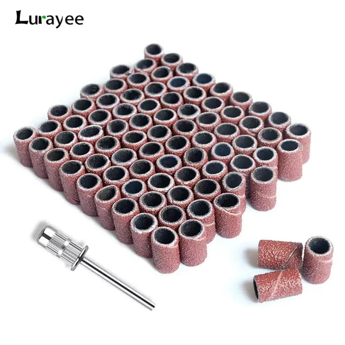 100/50/25 pièces bandes d'anneau de ponçage des ongles manucure électrique forets à ongles 80/120/18