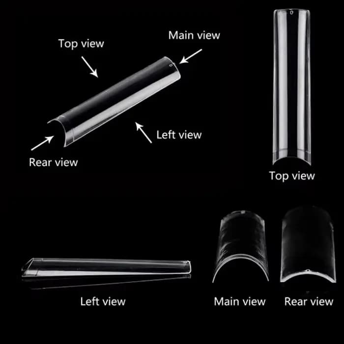 500 pièces XXL No C courbe ongles conseils pour ongles en acrylique, ensemble professionnel, droit c