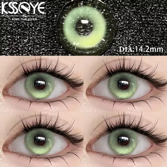 KSSEYE-Lentilles de Contact Vertes avec Dioptrie, Myopie, Naturel, Bleu, Haute Qualité, Coréen, Annu