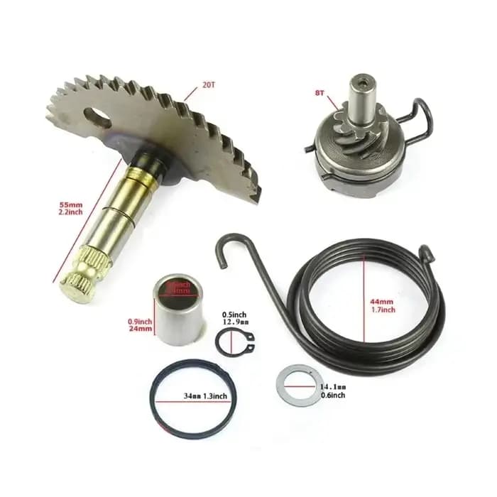 Kit d'arbre de démarrage de moteur de démarreur de coup de pied de moto pour moto Scooter 50cc 60cc 
