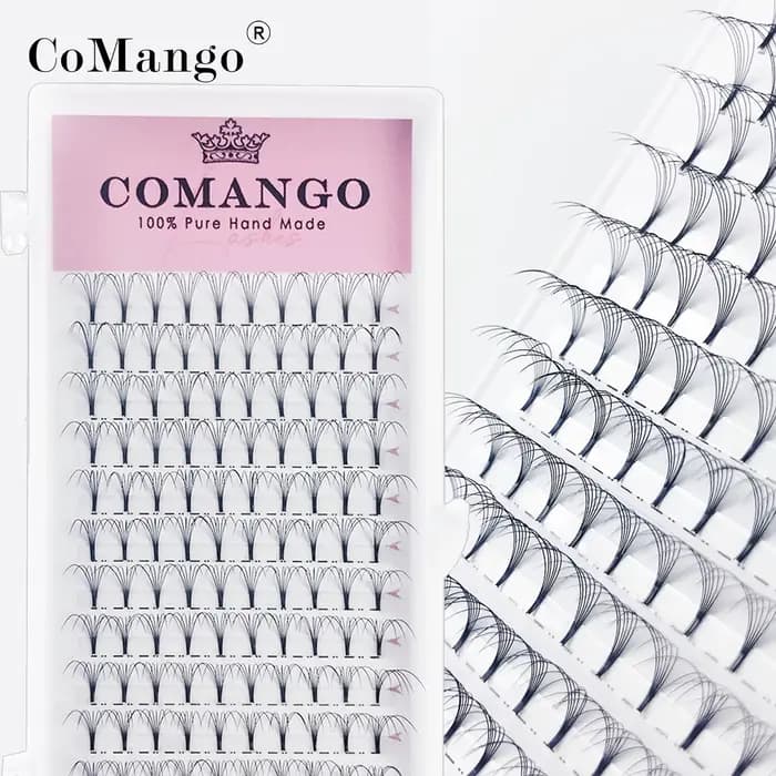 CoMango préfabriqué Volume Fans tige courte russe Extensions de cils larges ventilateurs 3D 4D 5D 6D