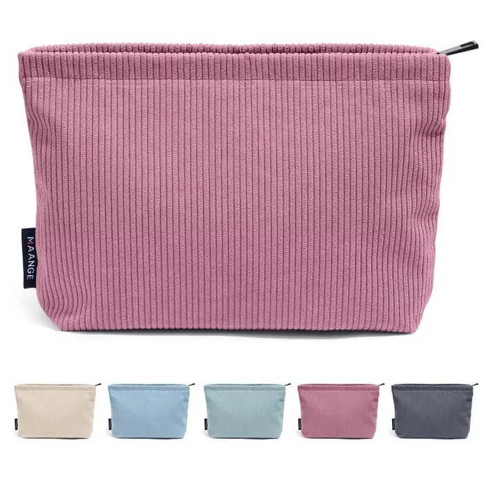 Sac à cosmétiques de voyage en velours côtelé pour maquillage, sac de rangement Portable, sacs à mai