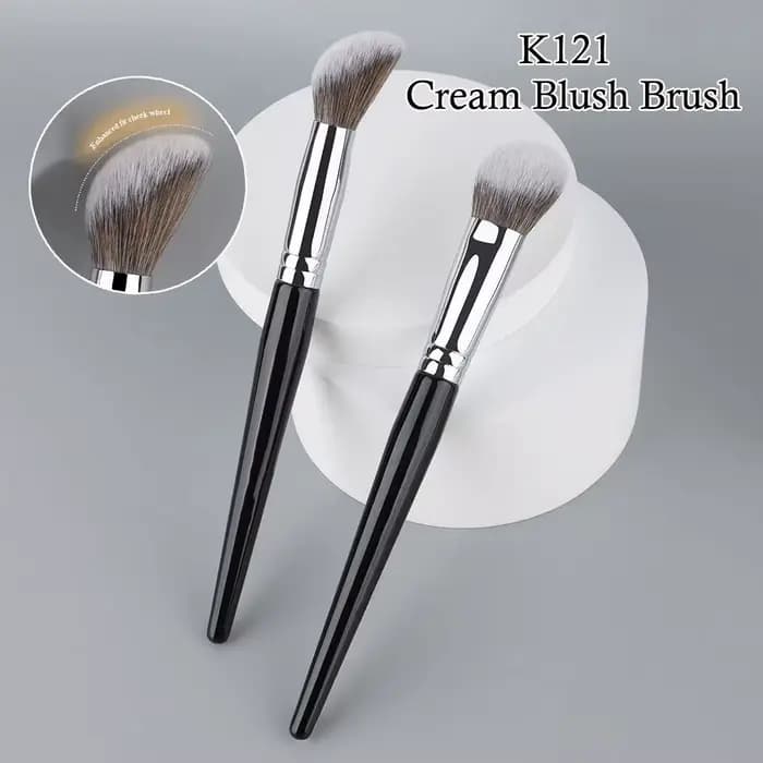 Coeur de pêche fard à joues brosse poudre Blush crème liquide Blush pinceaux de maquillage plat peti