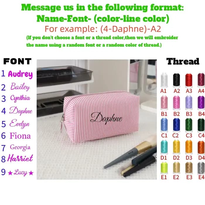 【Produits personnalisés】 Organisateur de bagages brodé sur mesure, Trousse de maquillage brodée pers