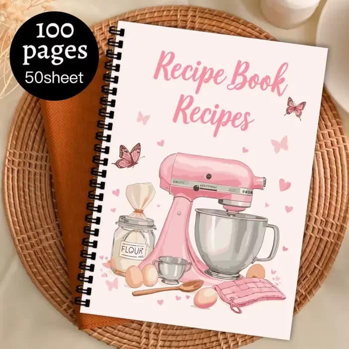 Livre de recettes vierge A5 – Planificateur personnalisé pour les amateurs de cuisine, les plans de 