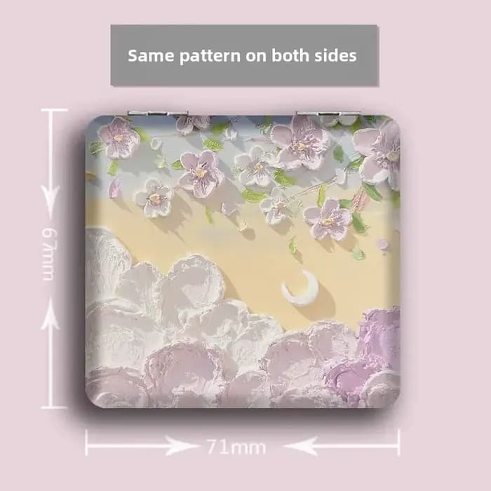 Miroir de maquillage Portable, coque, petit miroir portable, décoration mignonne