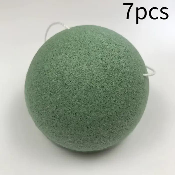 Lot de 7 éponges nettoyantes faciales en konjac naturel, exfoliation douce, adaptées à tous les type